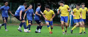 Cwmbran Celtic Under-18s in action against Newport Corinthians, September 2026