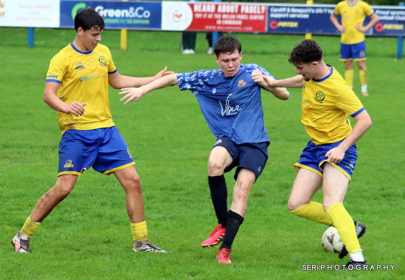 Cwmbran Celtic Under-18s in action against Newport Corinthians, September 2026