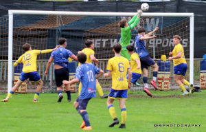 Cwmbran Celtic Under-18s in action against Newport Corinthians, September 2026